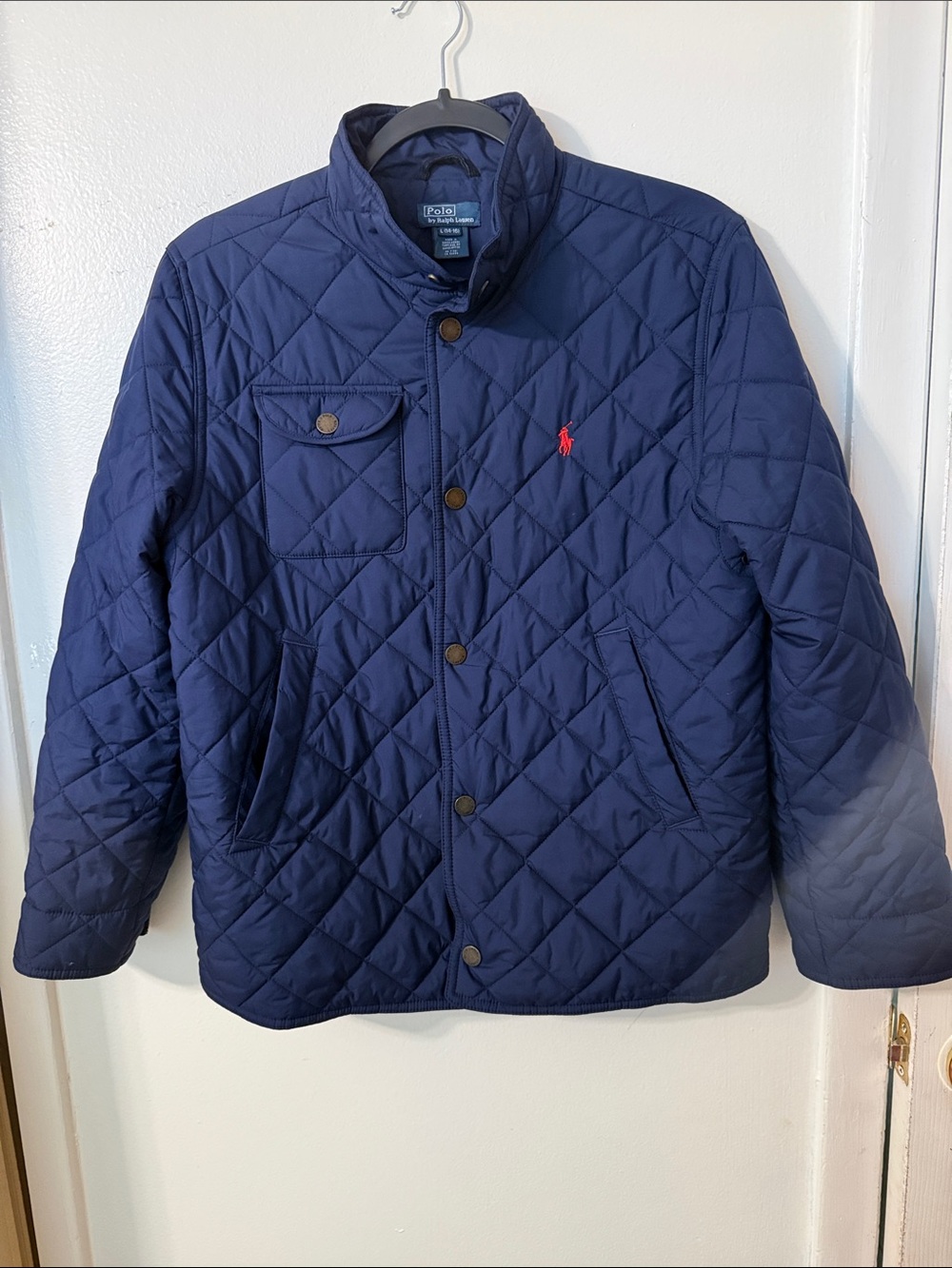 Polo by Ralph Lauren Quilted Navy Lightweight Jacket with Red Pony